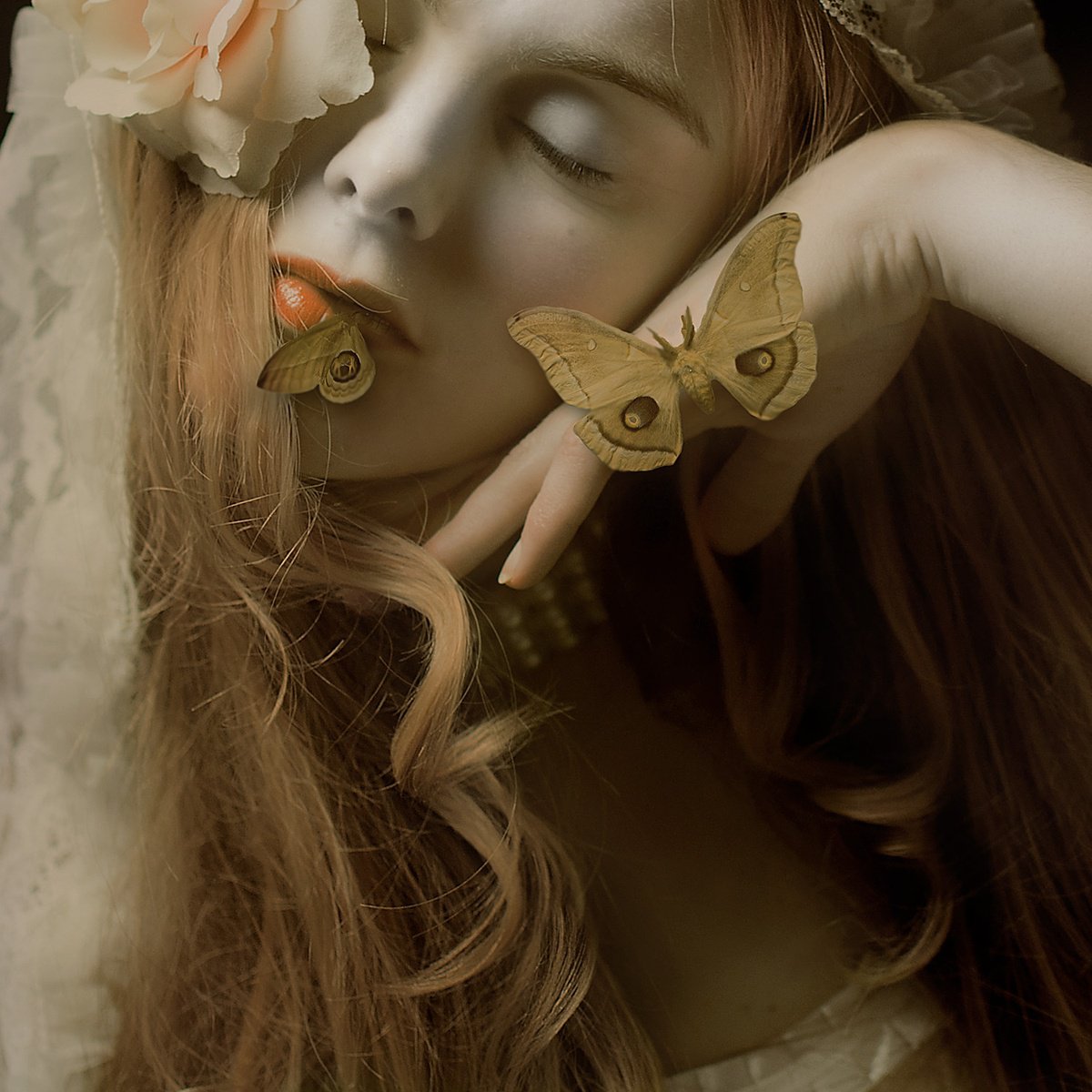 Photorealistic Portrait Photograph By Mariska Karto, 14 X 14", Lust For Happiness, Original Artwork