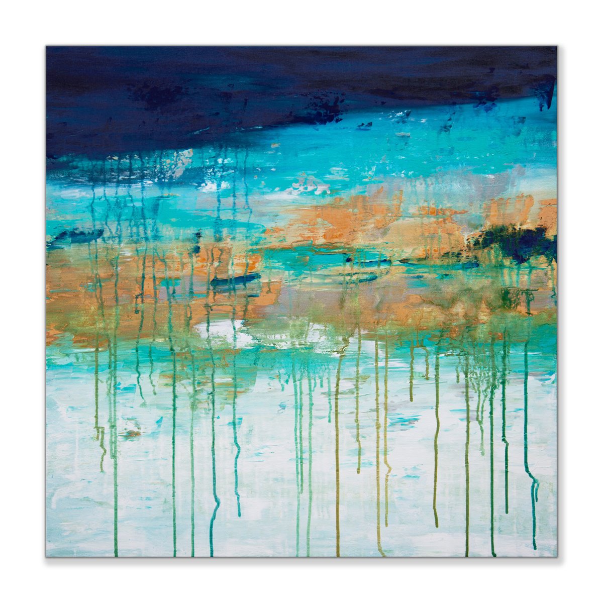 Abstract Acrylic Painting By Hilary Winfield, 30 X 30, Lithosphere 151, Original Artwork