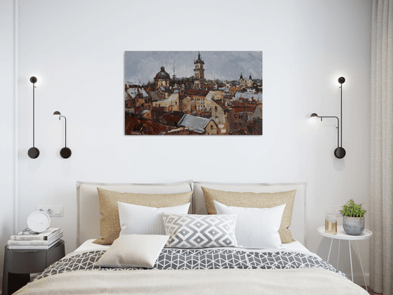 Lviv - Original cityscape painting