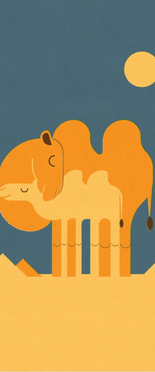 Camels by Forty Winks Art