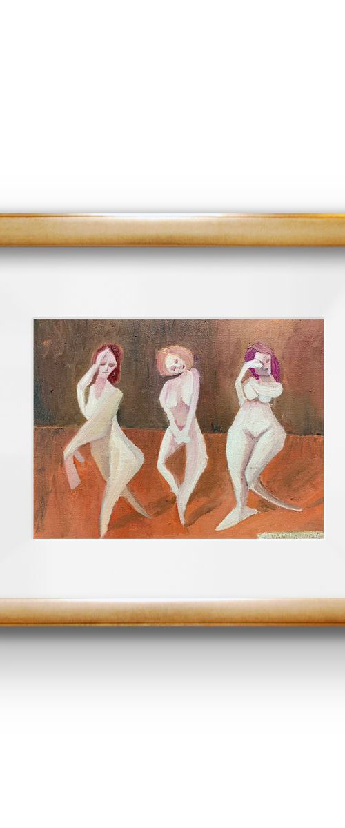 Nude Women 12x9 Canvas by Ryan  Louder