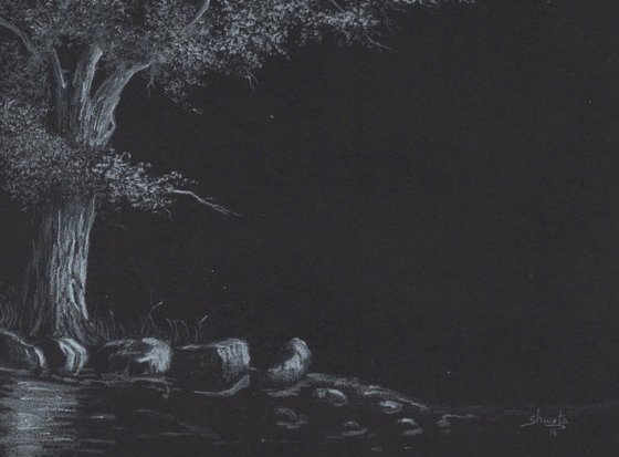 Moonlit tree