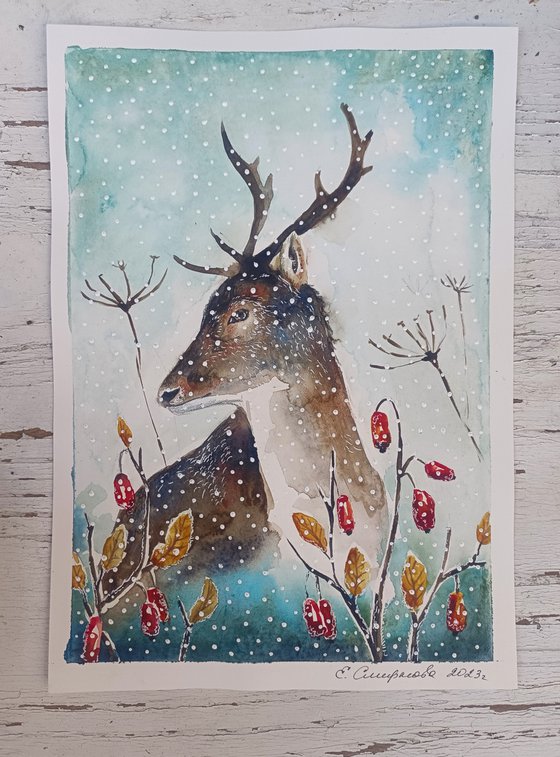 Winter Deer