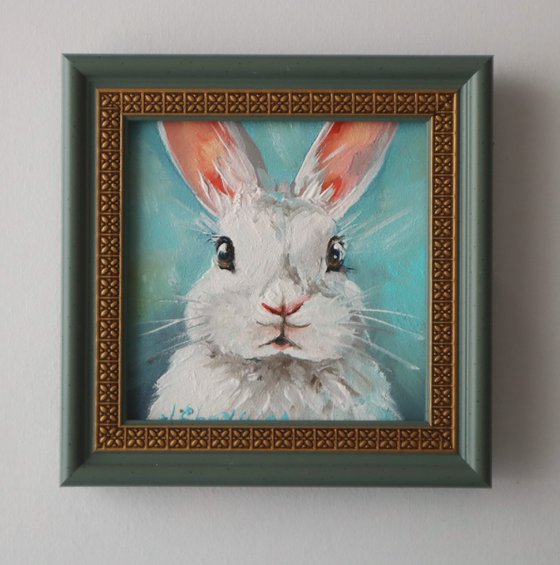 Bunny Painting Framed