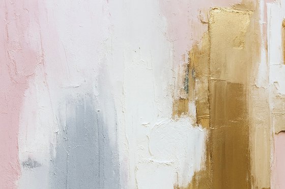 Pink and Gold Abstract Set of 3