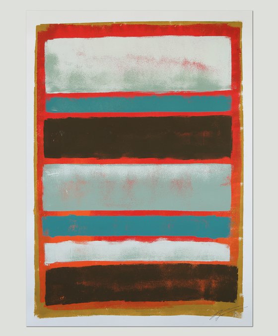 Red Stacked -  Art on paper - A2 - 42cmx59,4cm - Ronald Hunter 12A