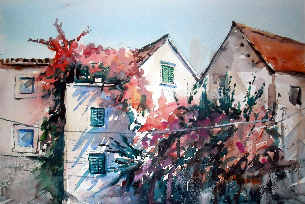 French Farmhouse by Anthony Barrow BA(Hons) Fine Art