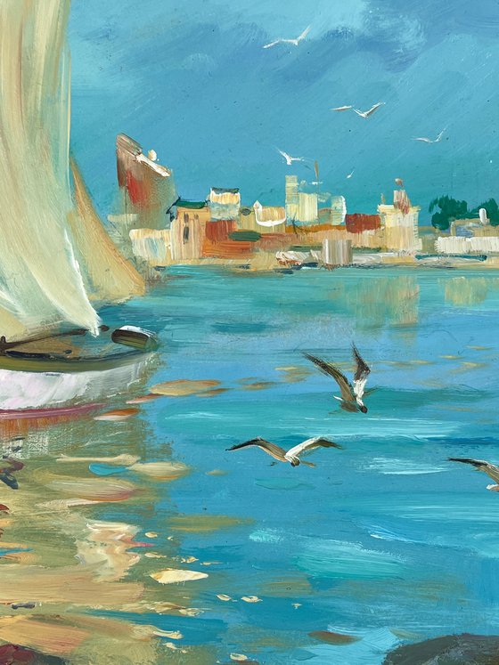 Seashore with Boats