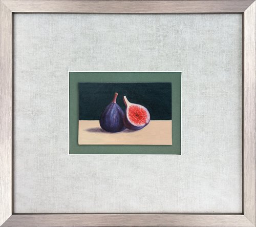 Still life red figs (37x42cm, oil on canvas) by Gevorg Sinanian
