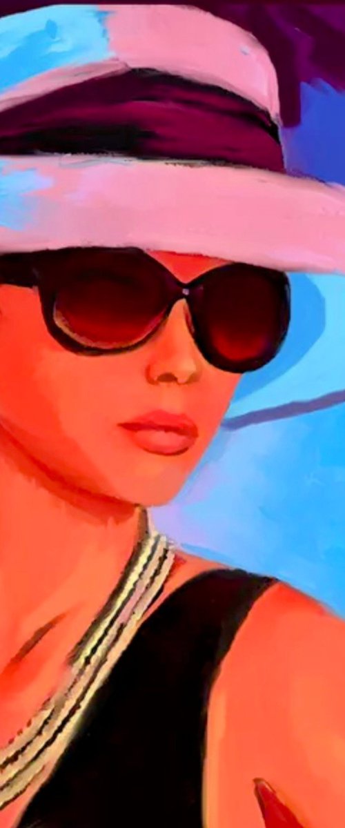 Elegant woman with a hat by Sanja Jancic