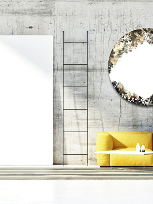 Galactic, 90 x 90cm, circle canvas art for the Home, Hallway, Office, Shop, Restaurant or Hotel by Corinne Natel
