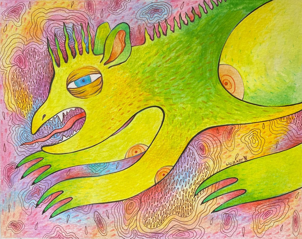 Cartoon Drawing , I Exist By Lidia Matviyenko /Lidikart/, 15 X 12, Artwork For Sale On Artfinder