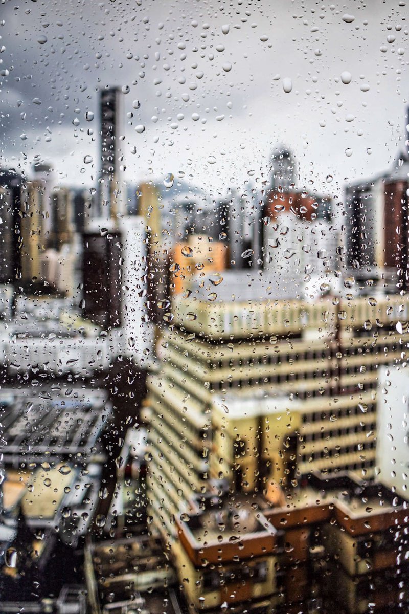 Abstract Cityscapes Photograph By Sven Pfrommer, 47 X 31", Rainy Days In Hong Kong Xi, Original Artwork