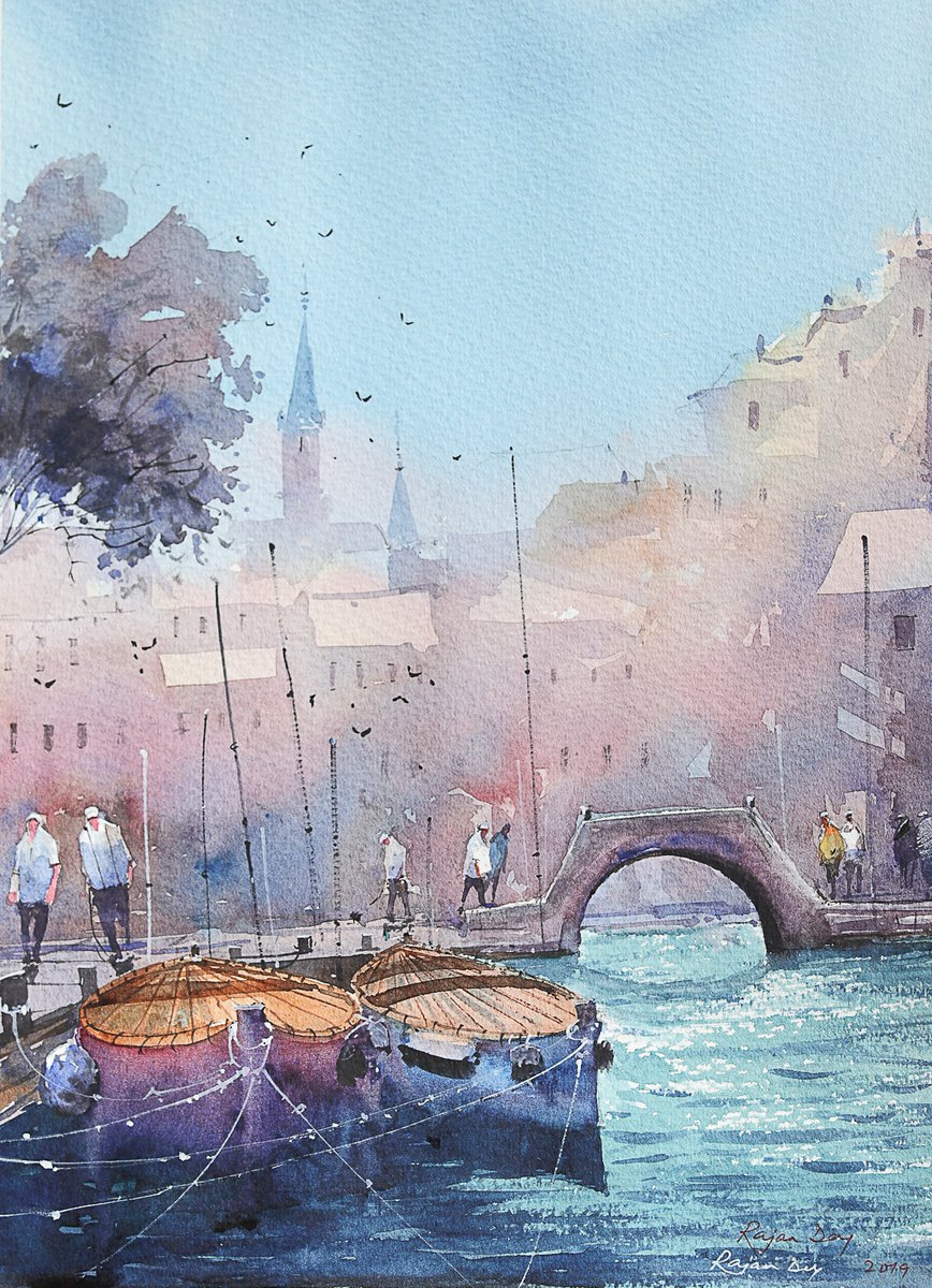 Venice on a winter morning 001 by RAJAN DEY