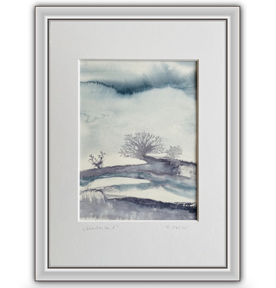 Abstract Watercolour , Shadowland I By Gesa Reuter, 8 X 12, Artwork For Sale On Artfinder