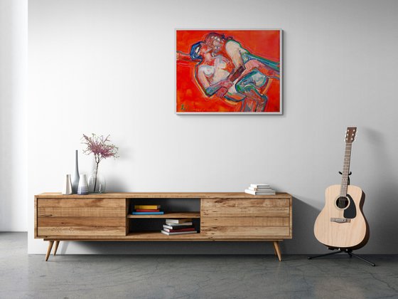 Entangled Figures in Red