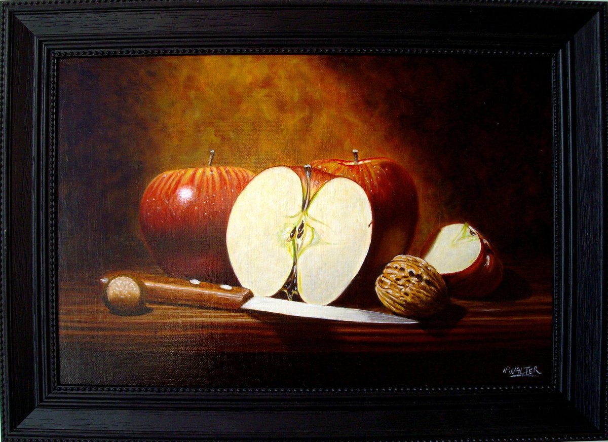 Red apples in fall by Jean-Pierre Walter