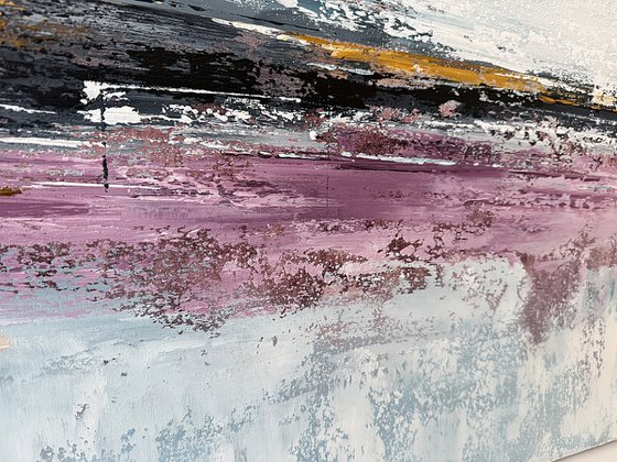 Veil Between Horizons- Blue pink Landscape