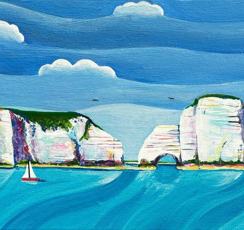 Old Harrys Rocks from the Sea by Tiffany Budd