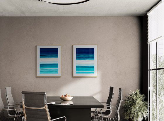 Ocean Quiet. Diptych.