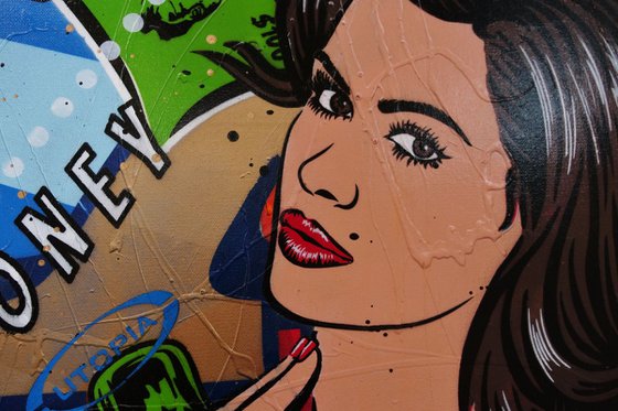 Money Money Money 270cm x 120cm Huge Textured Urban Pop Art