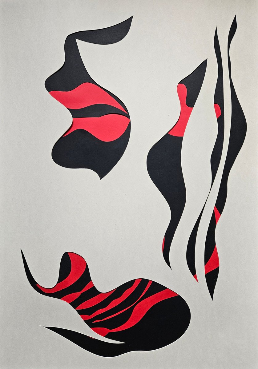 Surrealistic Abstract Collage By Stefano Mazzolini, 28 X 41", Robifra, Original Artwork