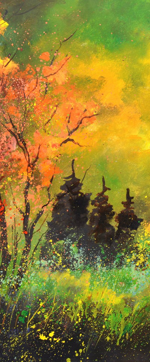 Orange trees in Autumn by Pol Henry Ledent