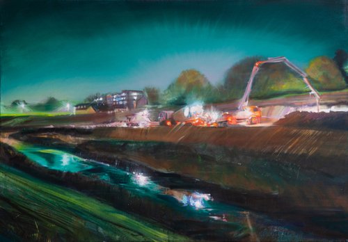 River bank at night by Daniel László