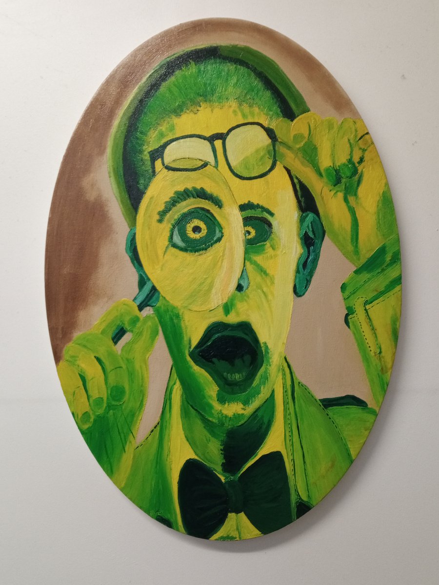 Expressive Portrait Oil Painting By Corinne Hamer, 18 X 26, Magnificent!, Original Artwork