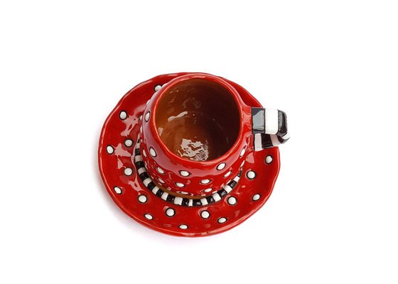 Ceramic | Ceramic espresso set | A cup and a plate