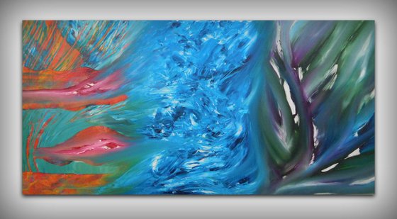 The hope of dissent, 120x60 cm, LARGE XXL, Original abstract oil painting