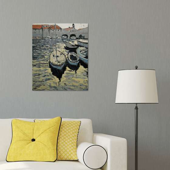 The city harbour in Dubrovnik