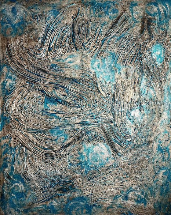 «Deep im Ozean» Azure blue