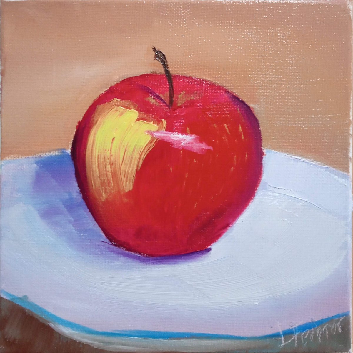 Still life with an apple by Dmitry Fedorov