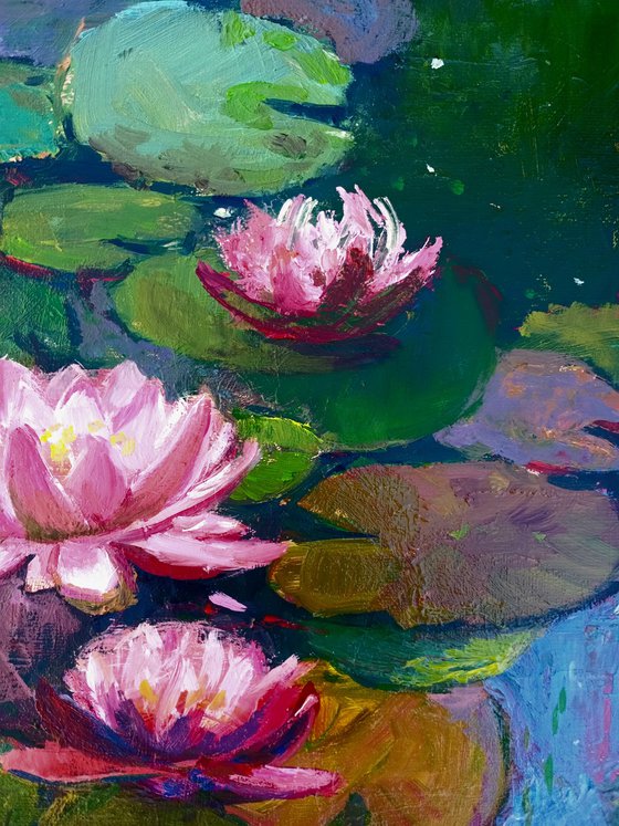 Pond with water lilies