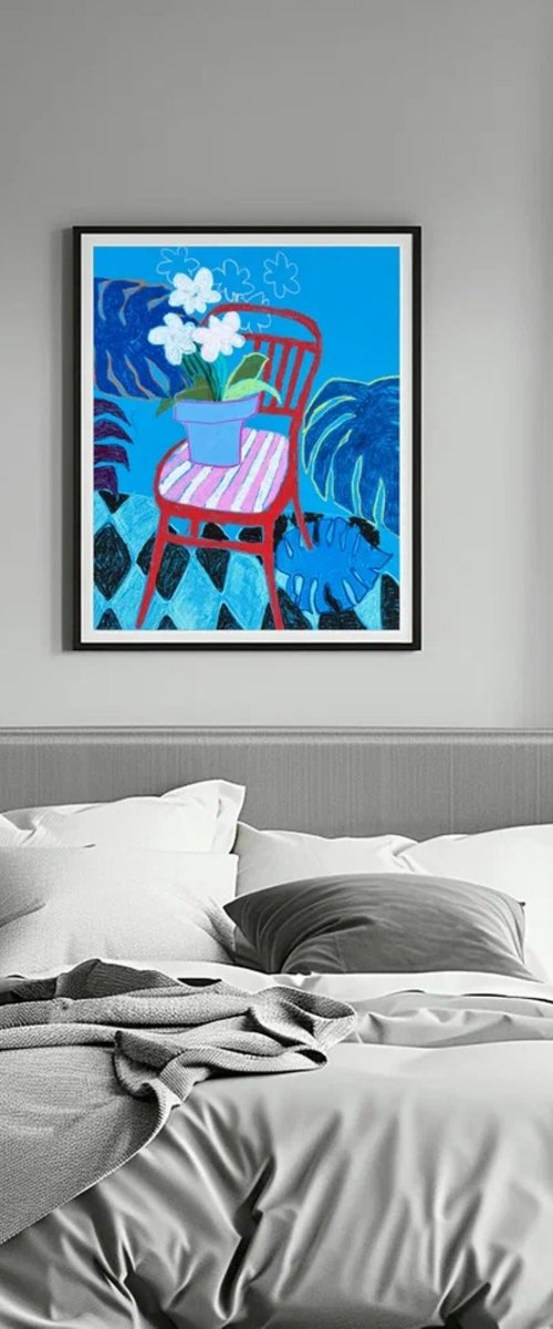 Red Chair Still Life by Sasha Robinson