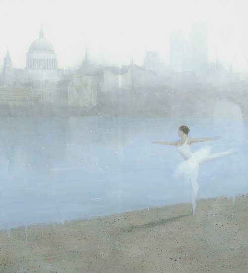Ballerina on the Thames by Steve Mitchell