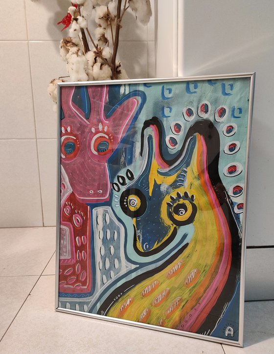 GIRAFFES 40x50cm