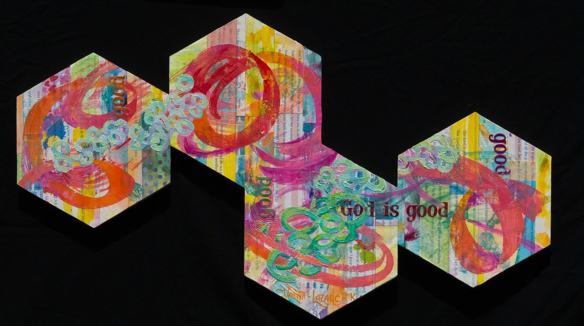 Organic Abstract Painting By Gina Valenti-Lazarchik, 29 X 17, Good To Me, Original Artwork