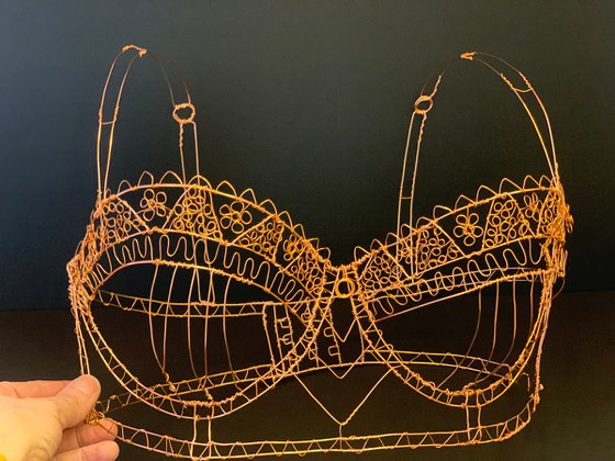 Copper Bra Wire Sculpture