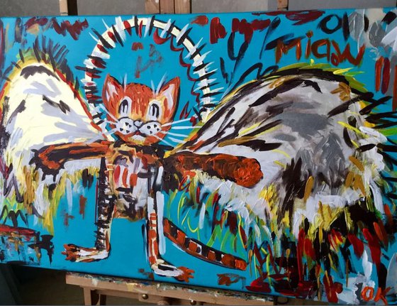 Cat La Fallen Angel  Basquiat
