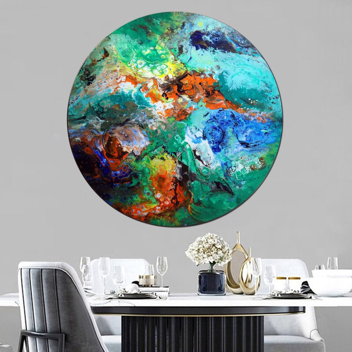 Chromatic Vortex By Areti Ampi, 35 X 35, Artwork For Sale On Artfinder
