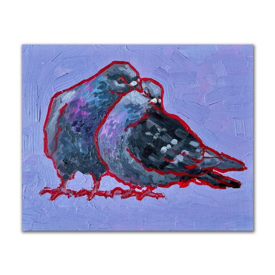 Pigeons in love