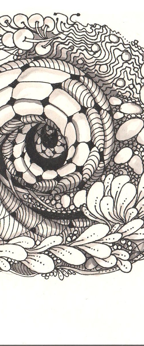 Zentangle #5 grafic artwork. - Original drawing. by Mag Verkhovets