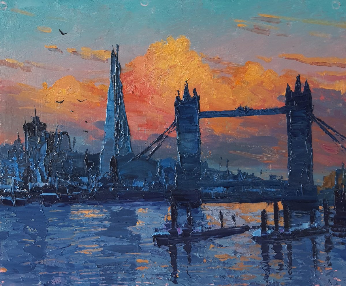 Tower Bridge sunset, London by Roberto Ponte