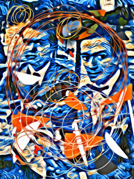 Digital portrait: Salvador Dali and Federico Garcia Lorca