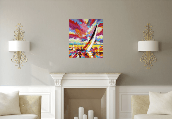 Seascape With Yacht