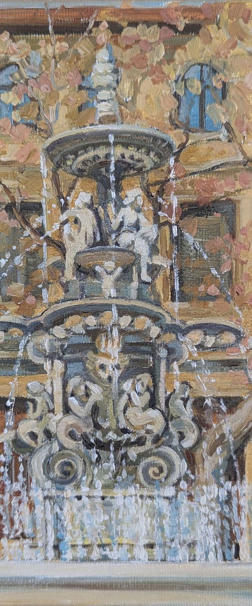 Autumn Fountain Elegance by Ilona Sedneva