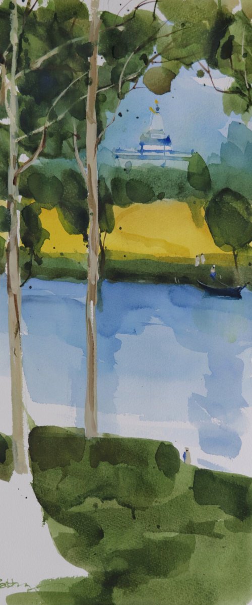 Yellow green composition 1 by Prashant Prabhu