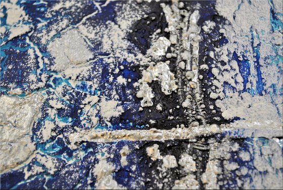 Silver Lines  - Abstract Art - Acrylic Painting - Canvas Art - Framed Painting - Abstract Painting - Industrial Art